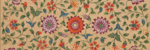 Flower detail scrolling floral vines